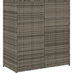 Puutarhan säilytyskaappi harmaa 105x55x113 cm polyrottinki