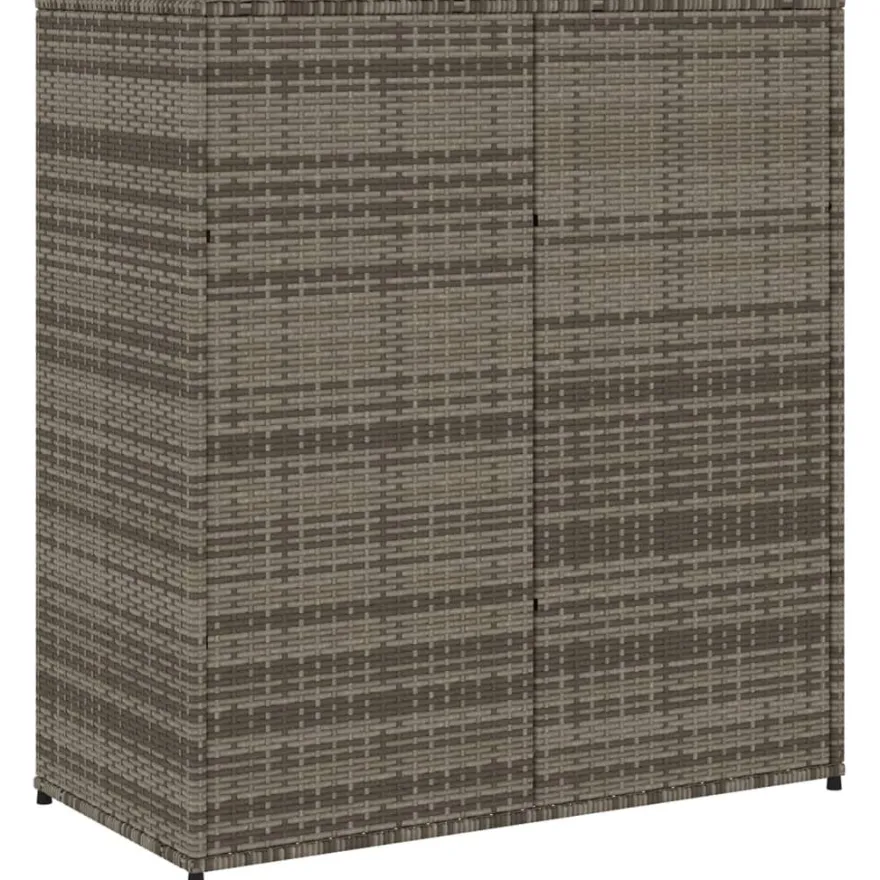 Puutarhan säilytyskaappi harmaa 105x55x113 cm polyrottinki