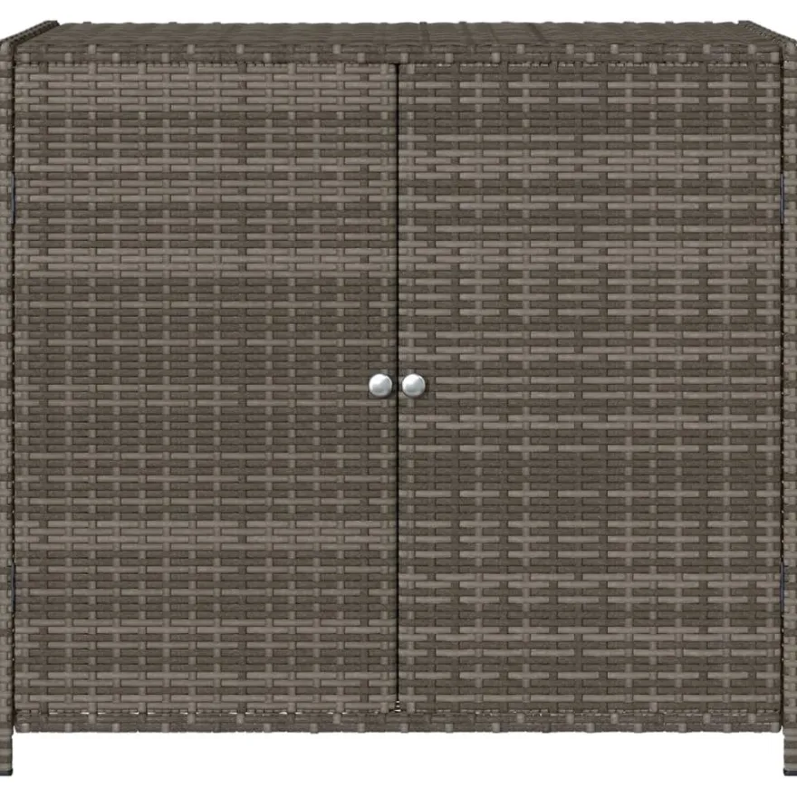 Puutarhan säilytyskaappi harmaa 83x45x76 cm polyrottinki