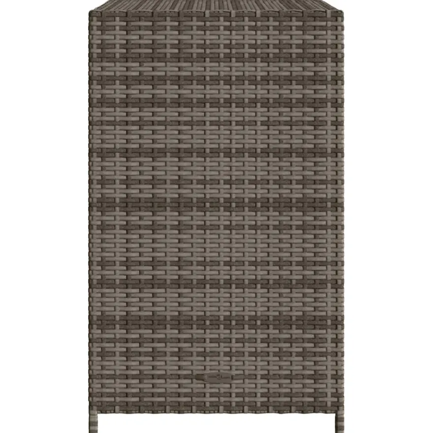Puutarhan säilytyskaappi harmaa 83x45x76 cm polyrottinki