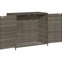 Puutarhan säilytyskaappi harmaa 83x45x76 cm polyrottinki
