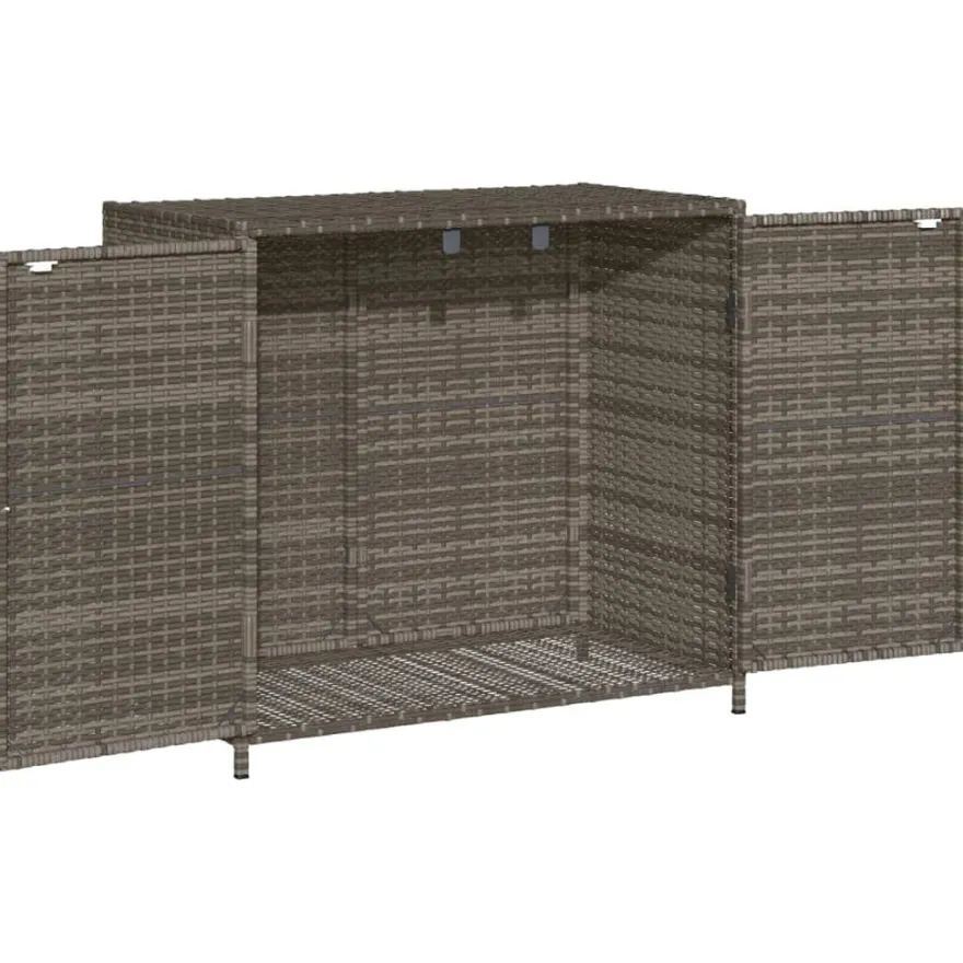 Puutarhan säilytyskaappi harmaa 83x45x76 cm polyrottinki