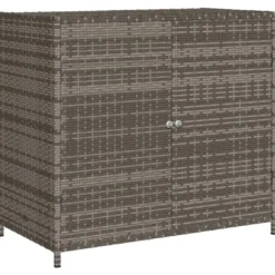 Puutarhan säilytyskaappi harmaa 83x45x76 cm polyrottinki