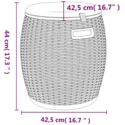 Puutarhan säilytyslaatikko 4-in-1 vaaleanruskea polypropeeni (64156)