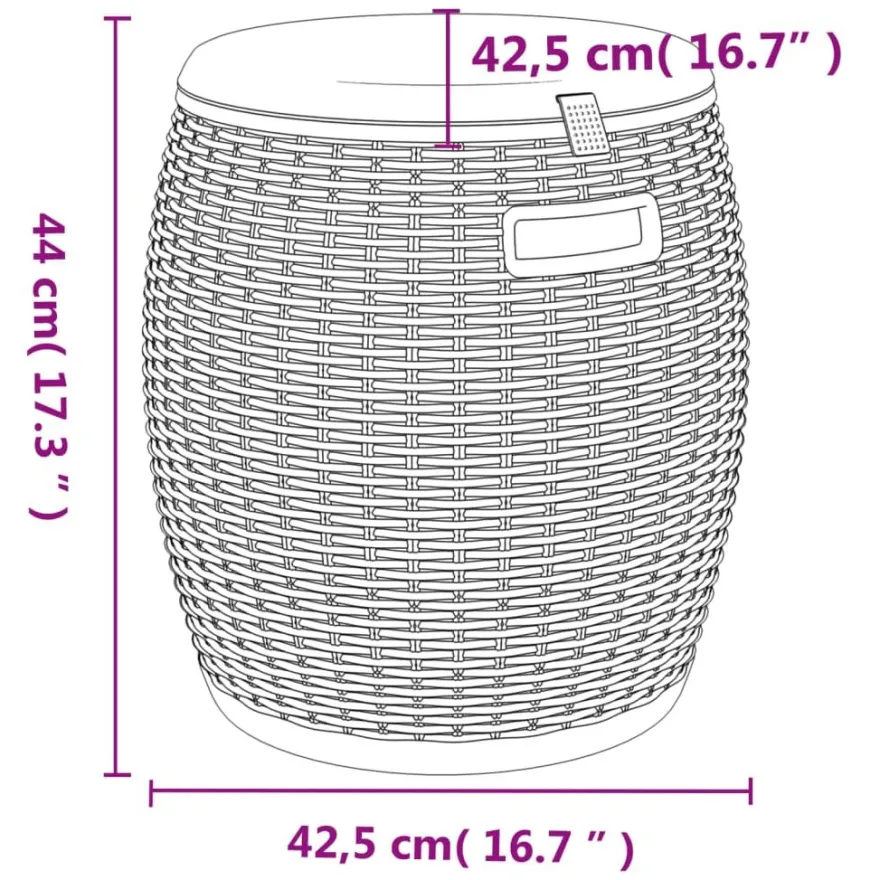 Puutarhan säilytyslaatikko 4-in-1 vaaleanruskea polypropeeni (64156)