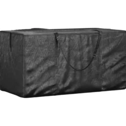 Puutarhan tyynyjen säilytyskassit 2 kpl musta 150x75x75 cm polyeteeni (55397)