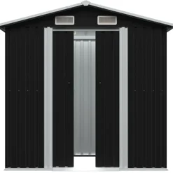 Puutarhan varastovaja antrasiitti teräs 204x132x186 cm, 2.3m2