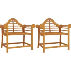 Puutarhatuolit 2 kpl 91x62x94 cm, tiikki