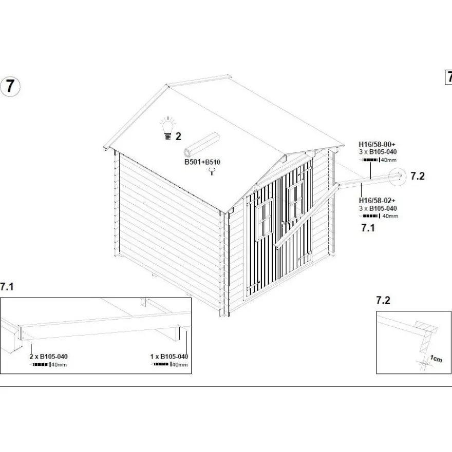Puutarhavaja Skan Holz Alpha, 4.4m²