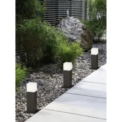Pylväsvalaisin Hudson, sis. 4W LED, IP44, 30cm, musta