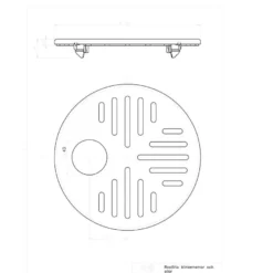 Pyöreä lattiakaivon kansi RST Vieser Ø 150 mm