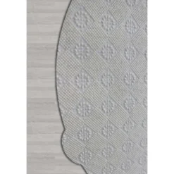 Pyöreä matto Linento Camellia Ø60cm sininen/pinkki