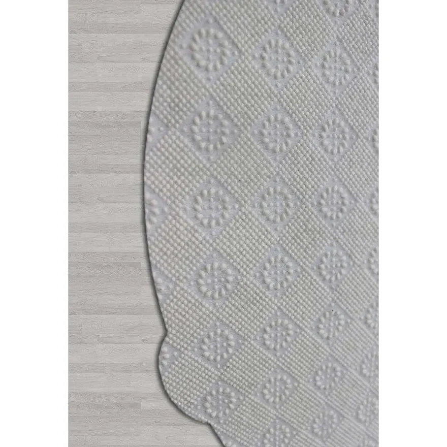 Pyöreä matto Linento Camellia Ø60cm sininen/pinkki