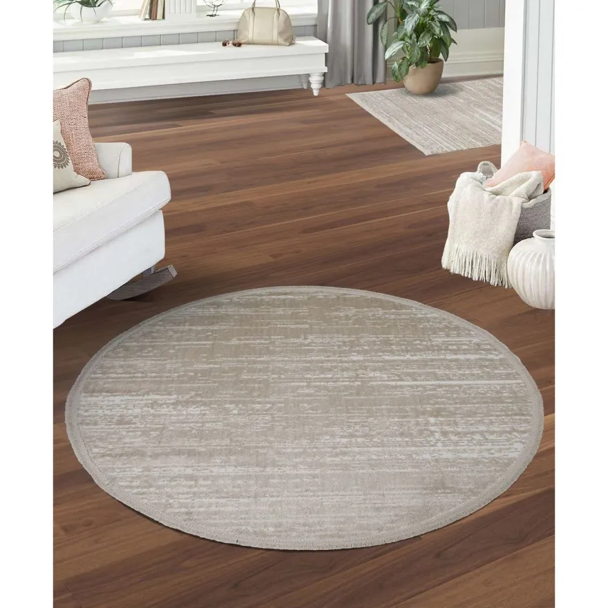 Pyöreä matto Linento Jasmine 1452 beige/valkoinen, eri kokoja