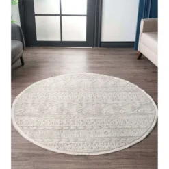 Pyöreä matto Linento Leo 2970Y beige/luonnonvalkoinen, eri kokoja