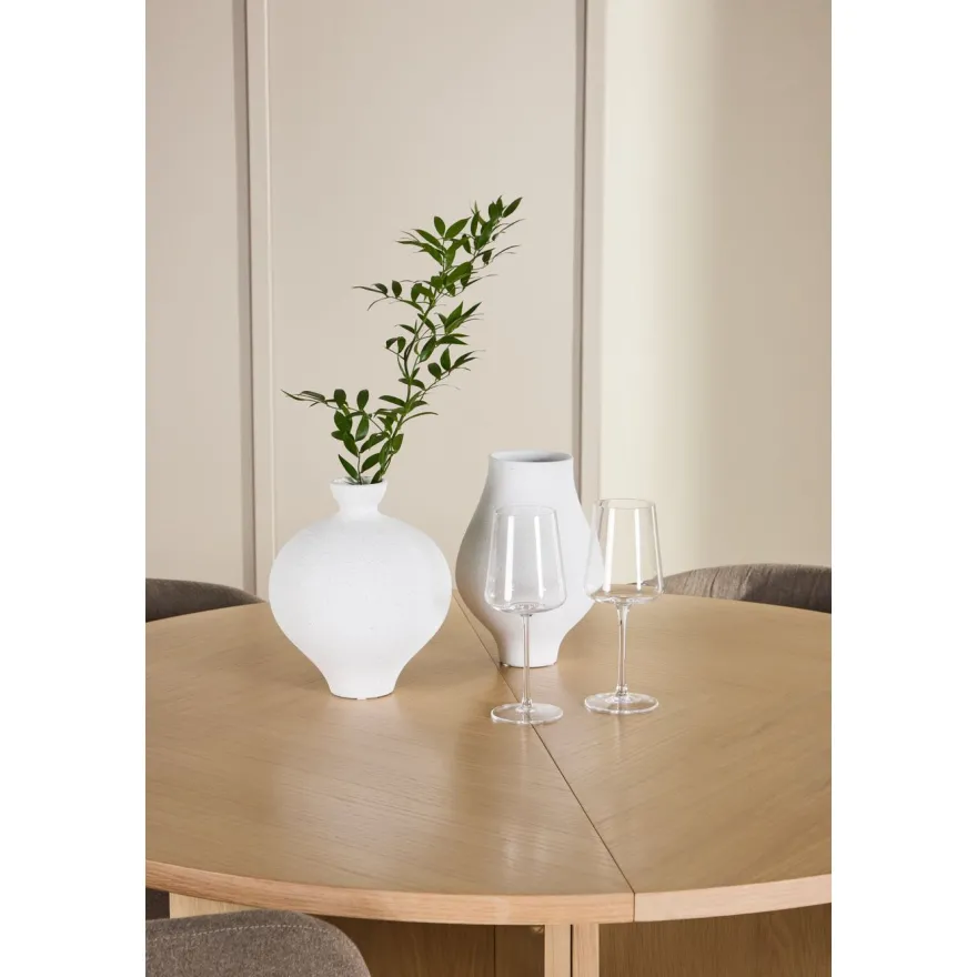 Pyöreä ruokailuryhmä Venture Home, Ø120/170x120cm Strada-pöytä + 4 Edina-tuolia, sametti, eri värejä