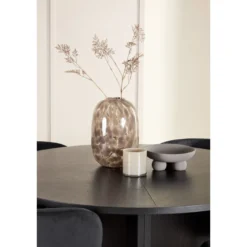 Pyöreä ruokailuryhmä Venture Home, Ø120/170x120cm Strada-pöytä + 4 Edina-tuolia, sametti, eri värejä