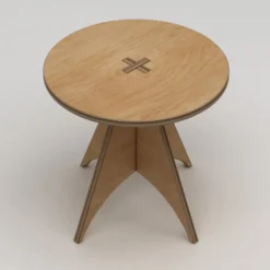 Pyöreä ruokapöytä Linento Furniture Arcus, ø75cm, ruskea