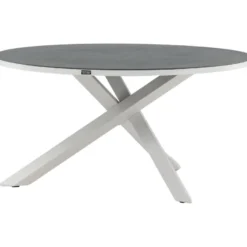 Pyöreä ruokapöytä Venture Home Copacabana 2, Ø140cm, harmaa/valkoinen