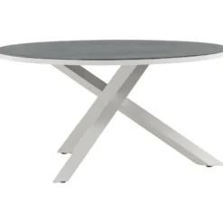 Pyöreä ruokapöytä Venture Home Copacabana 2, Ø140cm, harmaa/valkoinen