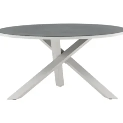Pyöreä ruokapöytä Venture Home Copacabana 2, Ø140cm, harmaa/valkoinen