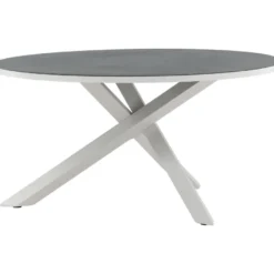Pyöreä ruokapöytä Venture Home Copacabana 2, Ø140cm, harmaa/valkoinen