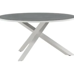 Pyöreä ruokapöytä Venture Home Copacabana 2, Ø140cm, harmaa/valkoinen
