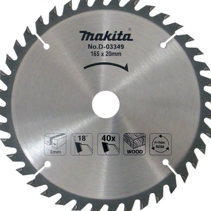 Pyörösahanterä Makita D-03349, Ø165x20x2.0mm, 40T