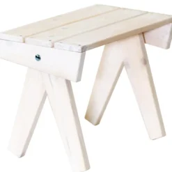 Pöytä EcoFurn Granny mänty, kuultovalkoinen