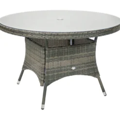 Pöytä Home4you Geneva, Ø120cm, harmaa