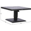 Pöytä Home4You TOMSON 85x85xK52-75 cm, tummanharmaa