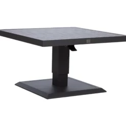 Pöytä Home4You TOMSON 85x85xK52-75 cm, tummanharmaa