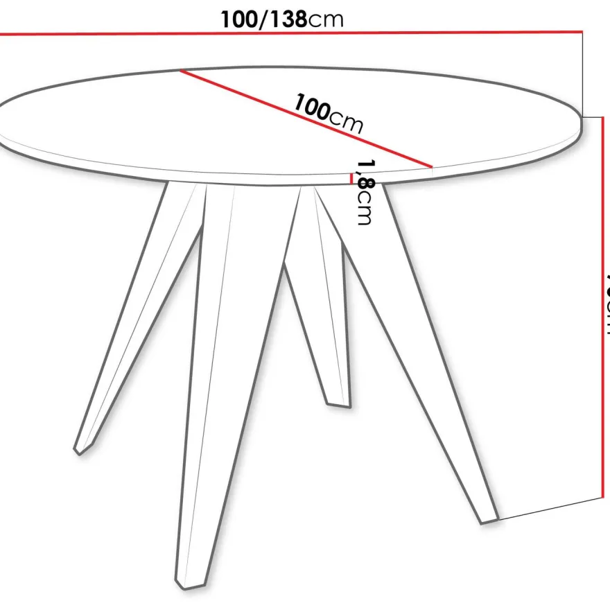 Pöytä Nomla GERDA ⌀100 cm