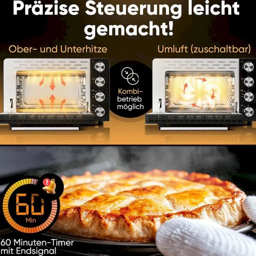 Pöytäuuni ProfiCook PCMBG1277, musta