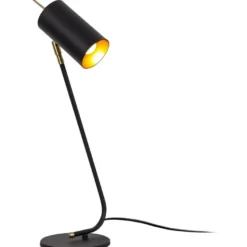 Pöytävalaisin Linento Lighting Clovis, musta/kulta