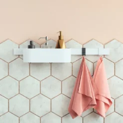 Pyyhekoukku Hansgrohe WallStoris, leveä, mattamusta