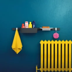 Pyyhekoukku Hansgrohe WallStoris, leveä, mattamusta