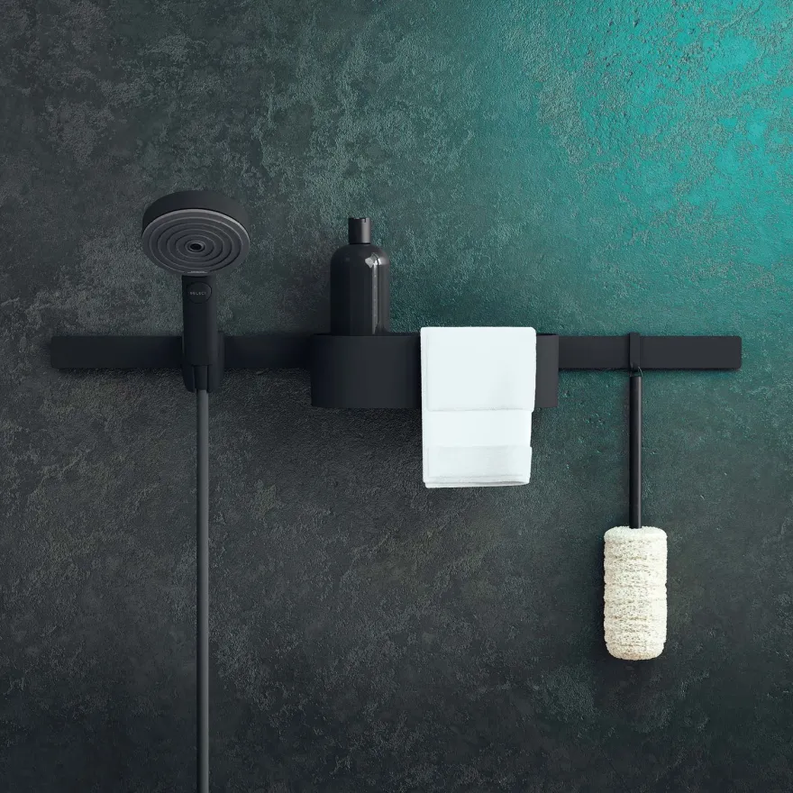 Pyyhekoukku Hansgrohe WallStoris, kapea, mattamusta