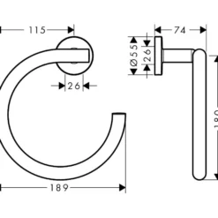 Pyyherengas Hansgrohe Logis Universal, kromi