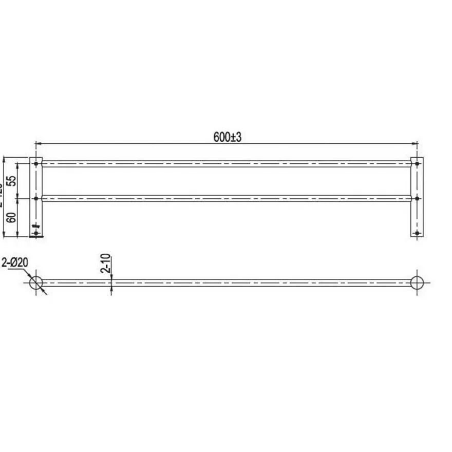 Pyyheteline by Scandtap Style Coal, 600mm
