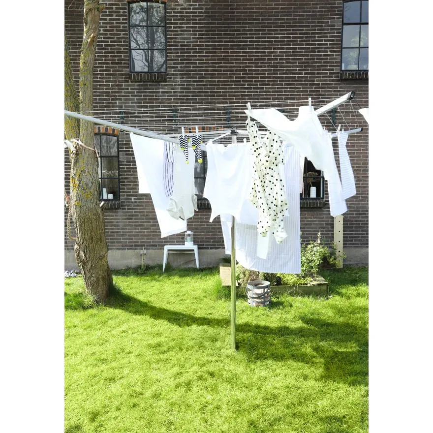 Pyykinkuivausteline Brabantia Topspinner, 50m + metallinen maatuki + suojapussi