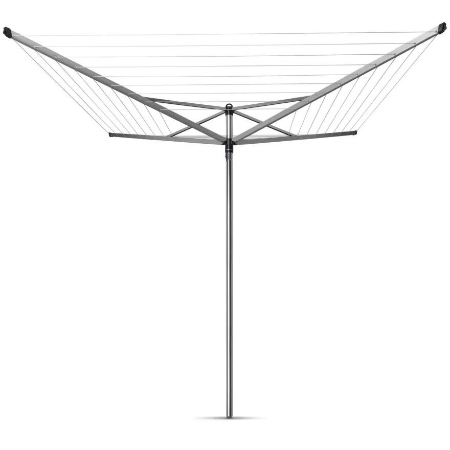 Pyykinkuivausteline Brabantia Topspinner, 50m + metallinen maatuki + suojapussi