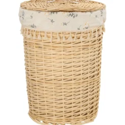 Pyykkikori Home4You WILLI EMMA Ø41xK57 cm, beige