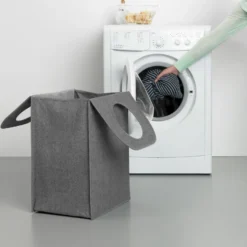 Pyykkipussi Brabantia, 55L, kulmikas, Pepper Black