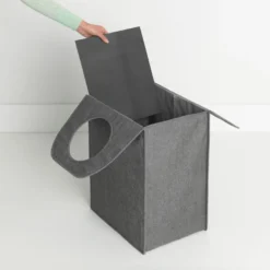 Pyykkipussi Brabantia, 55L, kulmikas, Pepper Black