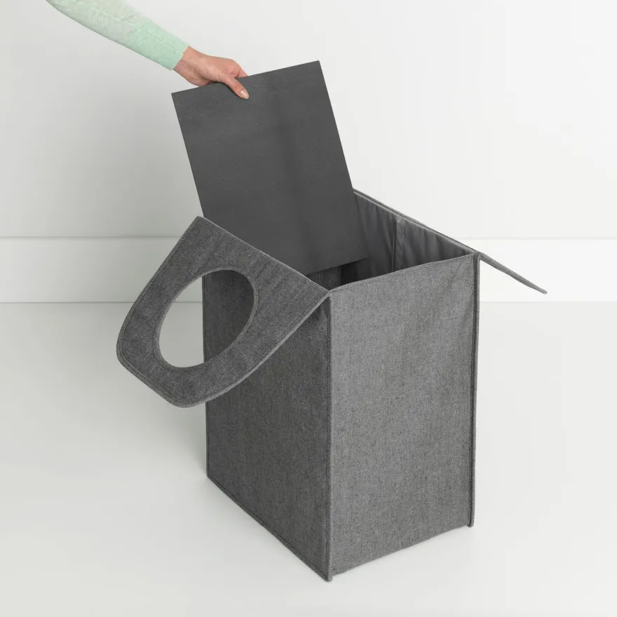 Pyykkipussi Brabantia, 55L, kulmikas, Pepper Black