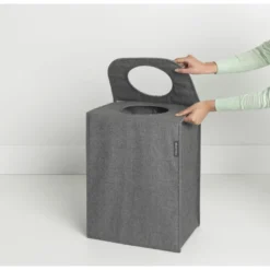 Pyykkipussi Brabantia, 55L, kulmikas, Pepper Black