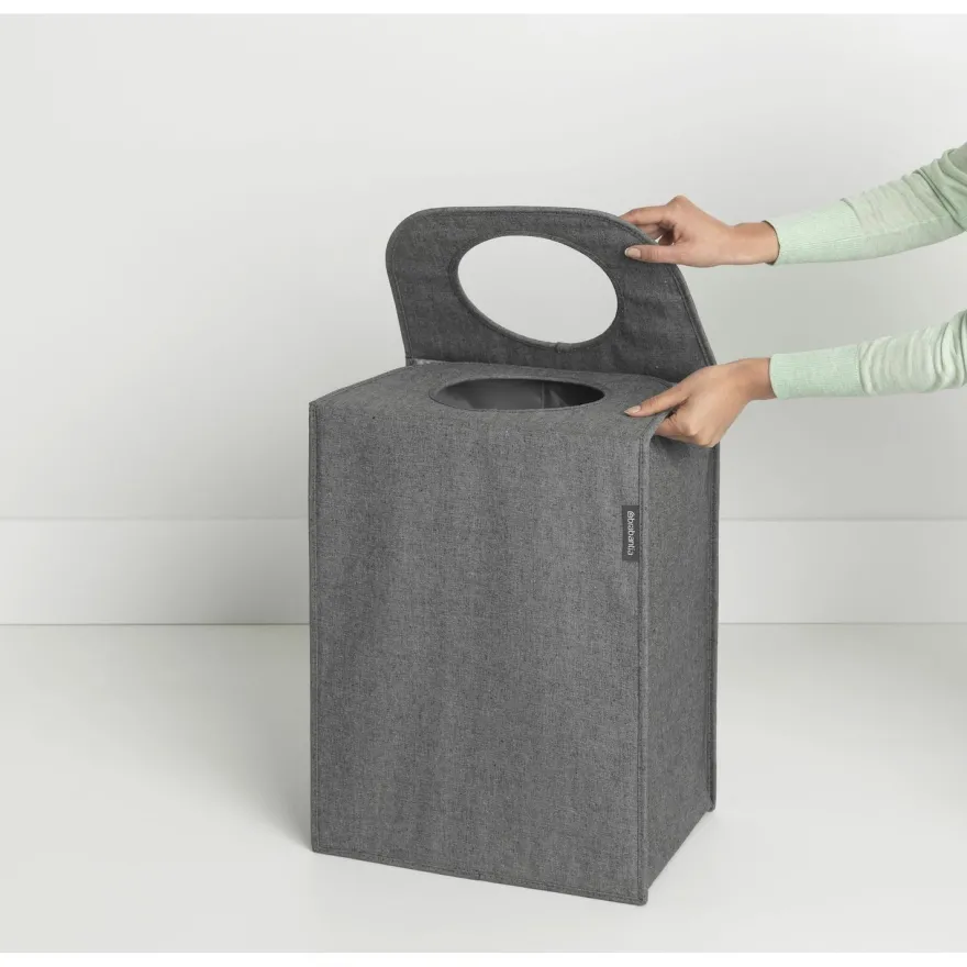 Pyykkipussi Brabantia, 55L, kulmikas, Pepper Black