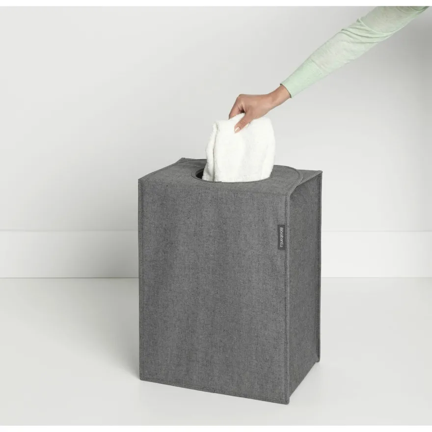 Pyykkipussi Brabantia, 55L, kulmikas, Pepper Black