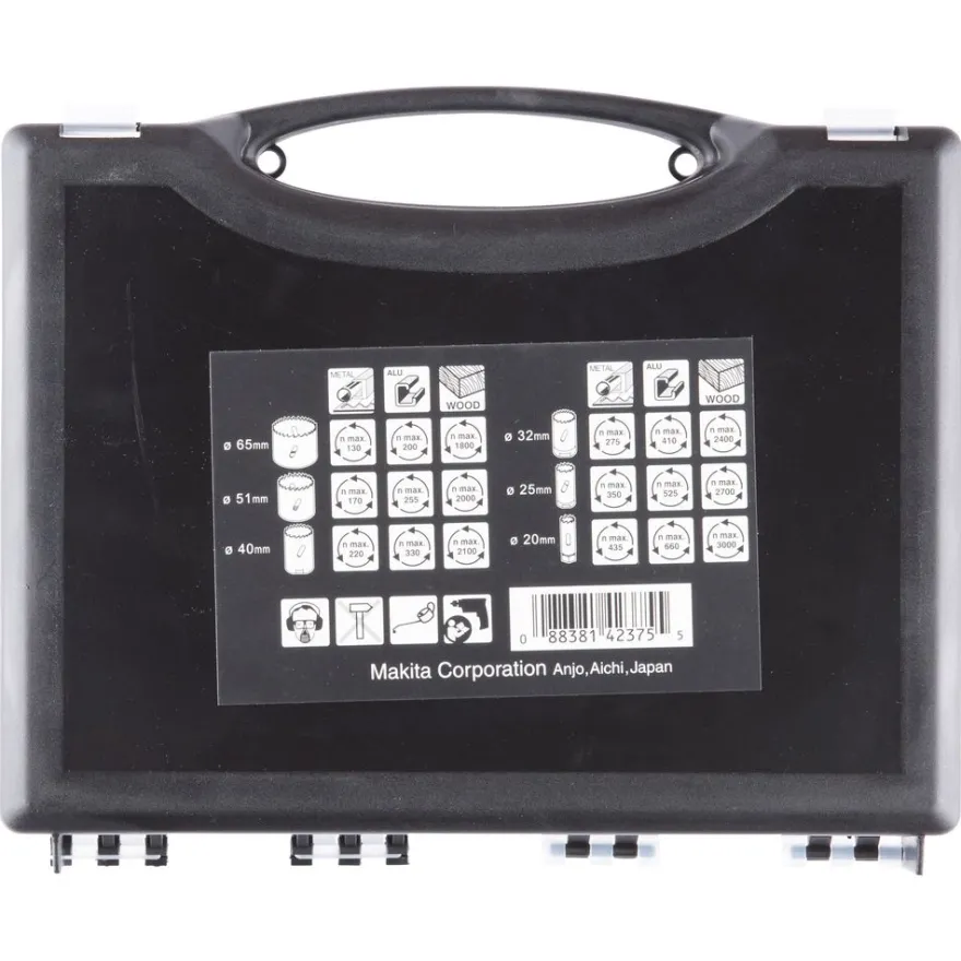 Reikäsahanteräsarja Makita D-47139, Bimetal, 6 terää